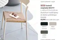 Maxi Bazar Fauteuil empilable wistty offre