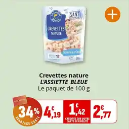 Coccinelle Supermarché Crevettes nature l'assiette bleue offre