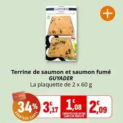 Coccinelle Supermarché Terrine de saumon et saumon fumé guyader offre