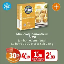 Coccinelle Supermarché Mini croque-monsieur blini offre