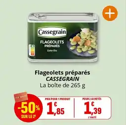 Coccinelle Supermarché Flageolets préparés cassegrain offre
