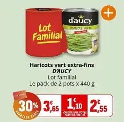 Coccinelle Supermarché Haricots vert extra-fins d'aucy offre