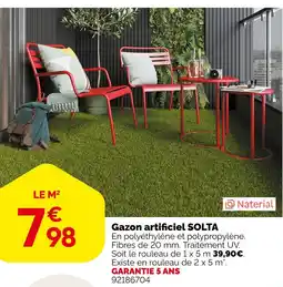 Weldom Naterial gazon artificiel solta offre