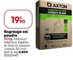 Weldom Axton ragréage sol poudre offre