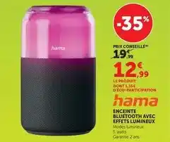 Hyper U Watts - enceinte bluetooth avec effets lumineux offre