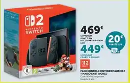 Hyper U Nintendo - pack console switch 2 + mario kart world offre