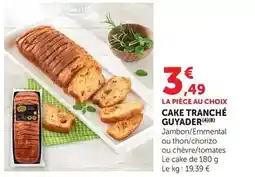 Hyper U Guyader - cake tranché offre