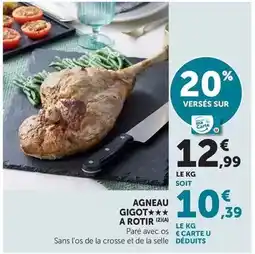Hyper U U - agneau gigot a rotir offre