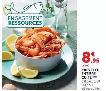 Hyper U Crevette entiere cuite offre