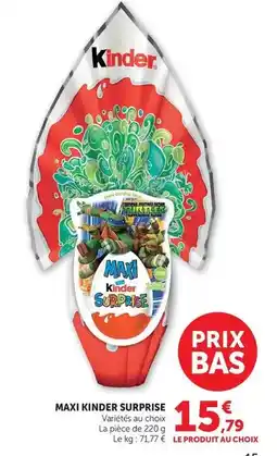 Hyper U Kinder - maxi surprise offre