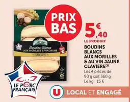 Hyper U U - boudins blancs aux morilles & au vin jaune offre