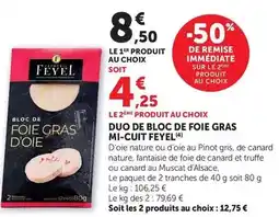 Hyper U Duo de bloc de foie gras mi-cuit offre
