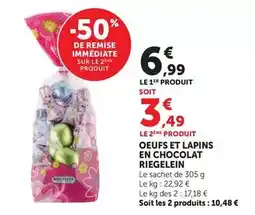 Hyper U Riegelein - oeufs et lapins en chocolat offre