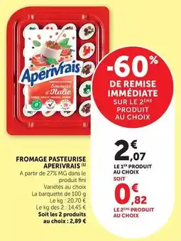 Hyper U Apérivrais - fromage pasteurise offre