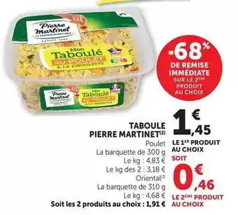 Hyper U Pierre martinet - taboule offre