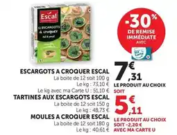 Hyper U Escal - escargots a croquer offre