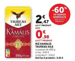 Hyper U Taureau ailé - riz kamalis offre