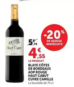 Hyper U Blaye cotes de bordeaux aop rouge cuvee camille offre