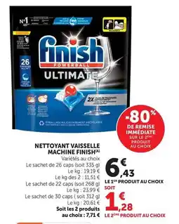 Hyper U Finish - nettoyant vaisselle machine offre