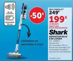Super U Db - aspirateur balai 2 en 1 shark offre