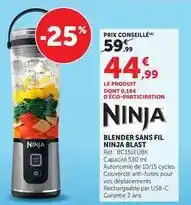 Super U Ninja - blender sans fil blast offre