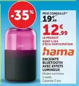 Super U Watts - enceinte bluetooth avec effets lumineux offre