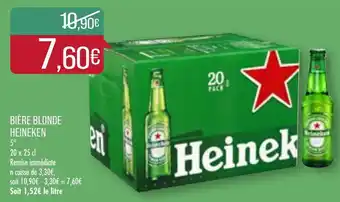 Match Bière blonde heineken offre