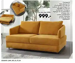 Möbel Martin Canapé-lit Tissu jaune offre