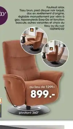 Möbel Martin Fauteuil relax offre