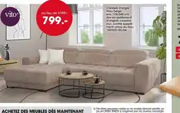 Möbel Martin Canapé d'angle Tissu beige offre