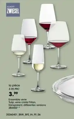 Möbel Martin Ensemble verre Tulip, verre cristal Tritan, transparent offre