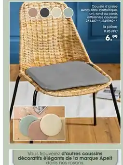 Möbel Martin Coussin d'assise Avaro, fibre synthétique, uni, rond ou carré offre