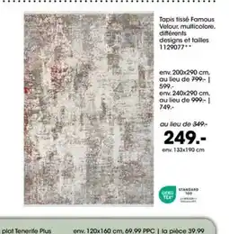 Möbel Martin Tapis tissé Famous offre