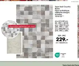 Möbel Martin Tapis tissé Country Boxes offre