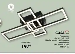 Möbel Martin Plafonnier Janko, noir mat offre