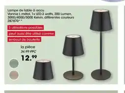 Möbel Martin Lampe de table à accu offre