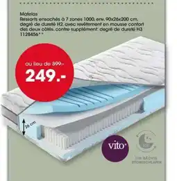Möbel Martin Matelas Ressorts ensachés à 7 zones offre