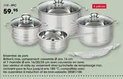 Möbel Martin Ensemble de pots Brilliant offre