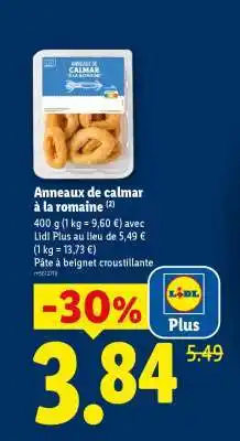 Lidl Anneaux de calmar à la romaine offre