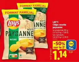 Lidl LAY'S CHIPS RECETTE PAYSANNE offre