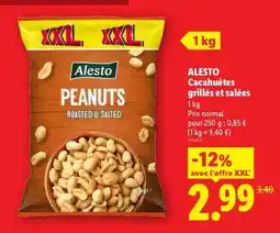Lidl ALESTO Cacahuètes grillées et salées offre
