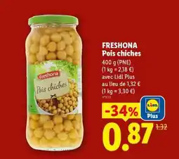 Lidl FRESHONA Pois chiches offre