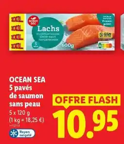Lidl OCEAN SEA 5 pavés de saumon sans peau offre