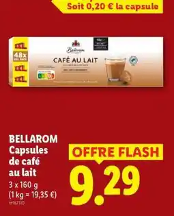Lidl BELLAROM Capsules de café au lait offre
