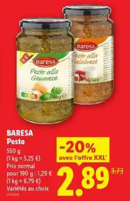 Lidl Baresa Pesto offre
