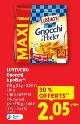 Lidl LUSTUCRU Gnocchi à poêler offre