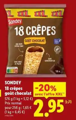 Lidl SONDEY 18 crêpes goût chocolat offre