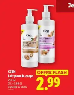 Lidl CIEN Lait pour le corps offre