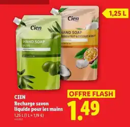 Lidl CIEN Recharge savon liquide pour les mains offre