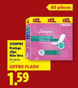 Lidl SIEMPRE Protège slips Aloe Vera offre